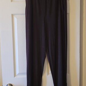 Susan Graver Regular Liquid Knit Jogger Pants w/ Zipper Detail